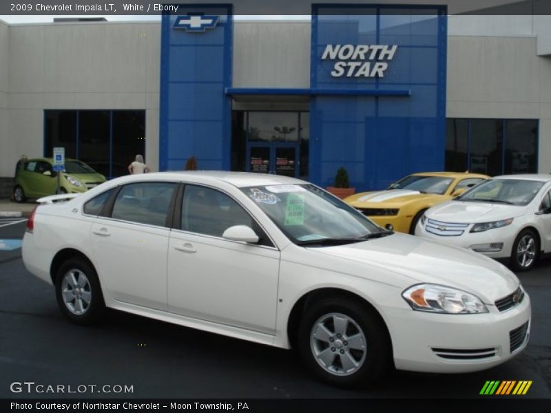 White / Ebony 2009 Chevrolet Impala LT