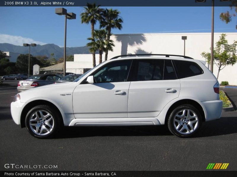 Alpine White / Grey 2006 BMW X3 3.0i