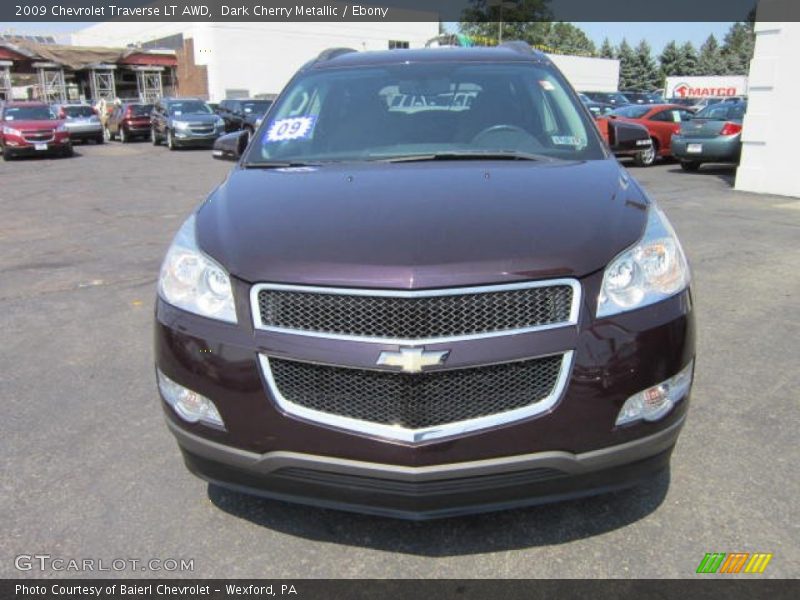 Dark Cherry Metallic / Ebony 2009 Chevrolet Traverse LT AWD