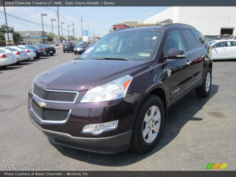 Dark Cherry Metallic / Ebony 2009 Chevrolet Traverse LT AWD