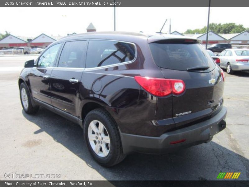 Dark Cherry Metallic / Ebony 2009 Chevrolet Traverse LT AWD