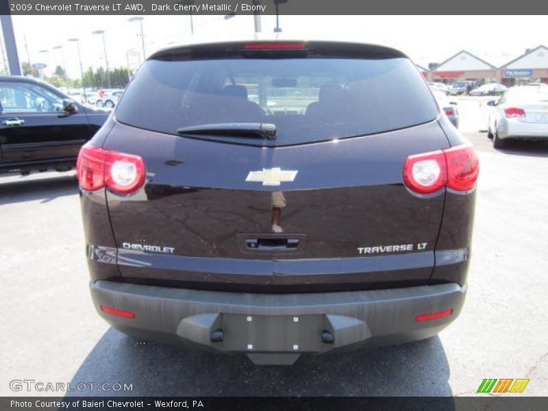 Dark Cherry Metallic / Ebony 2009 Chevrolet Traverse LT AWD