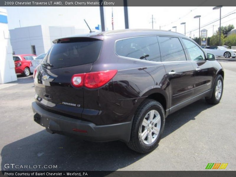 Dark Cherry Metallic / Ebony 2009 Chevrolet Traverse LT AWD