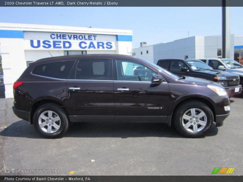 Dark Cherry Metallic / Ebony 2009 Chevrolet Traverse LT AWD