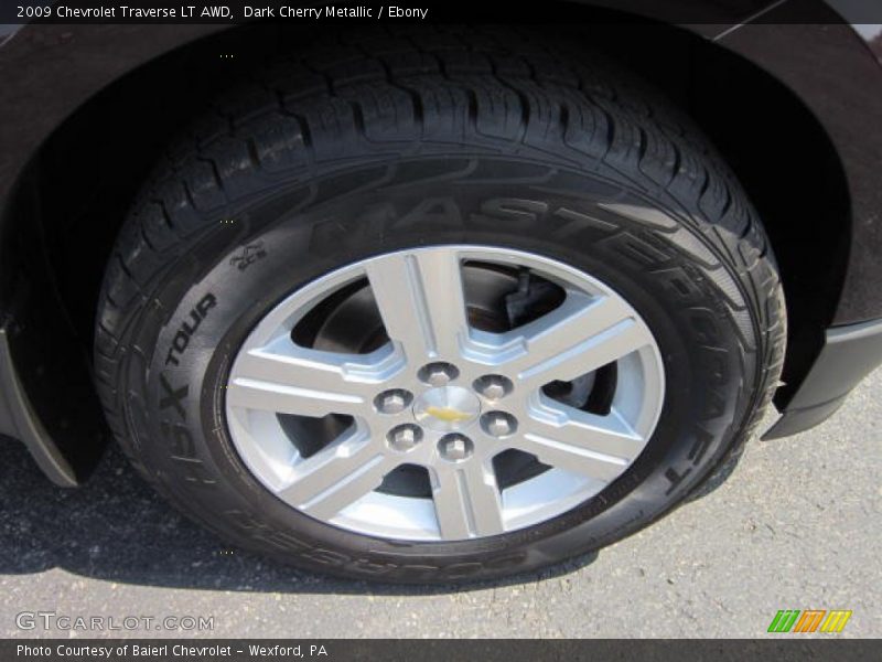 Dark Cherry Metallic / Ebony 2009 Chevrolet Traverse LT AWD