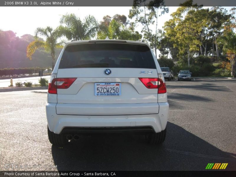 Alpine White / Grey 2006 BMW X3 3.0i