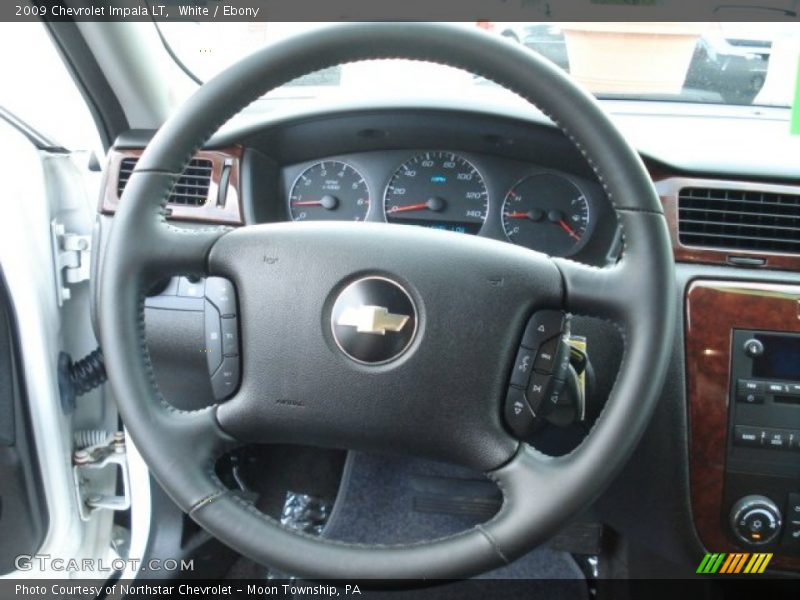 White / Ebony 2009 Chevrolet Impala LT