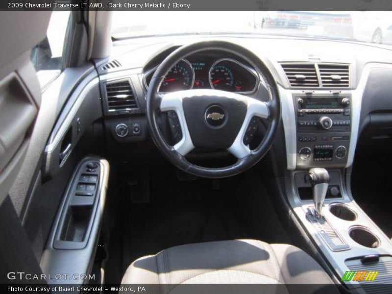 Dark Cherry Metallic / Ebony 2009 Chevrolet Traverse LT AWD
