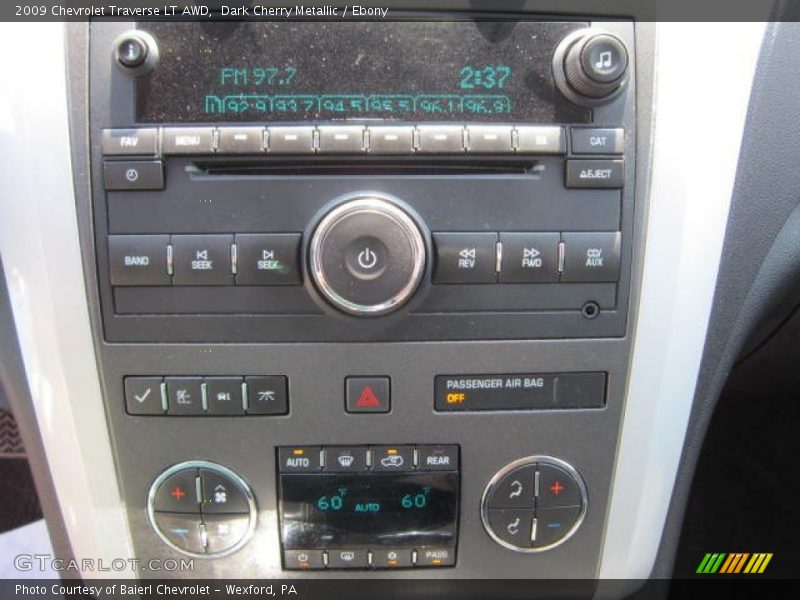 Dark Cherry Metallic / Ebony 2009 Chevrolet Traverse LT AWD