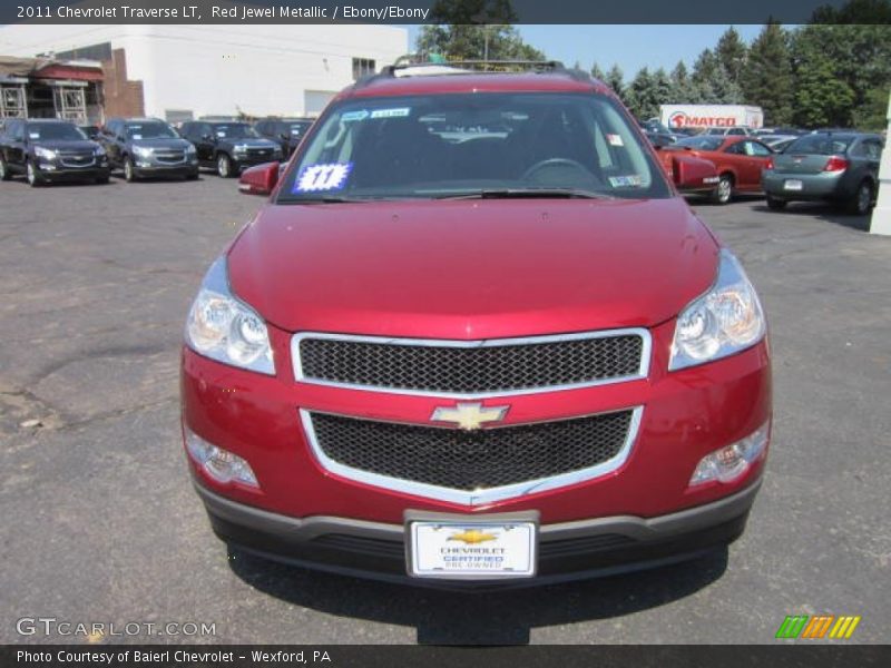 Red Jewel Metallic / Ebony/Ebony 2011 Chevrolet Traverse LT