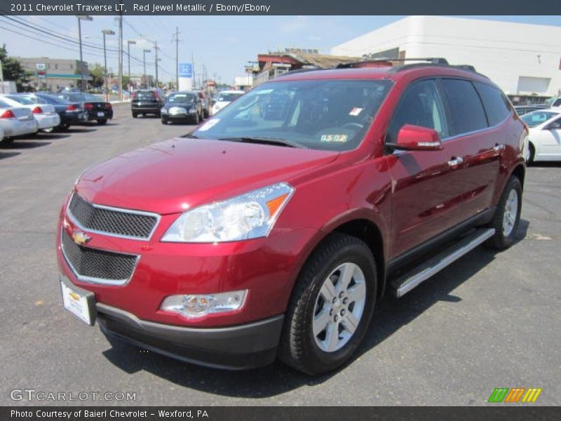 Red Jewel Metallic / Ebony/Ebony 2011 Chevrolet Traverse LT