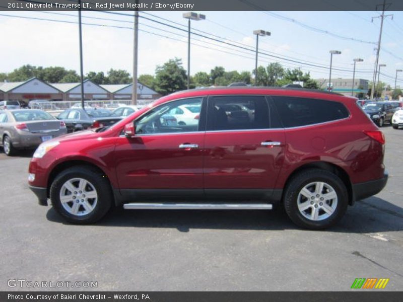 Red Jewel Metallic / Ebony/Ebony 2011 Chevrolet Traverse LT