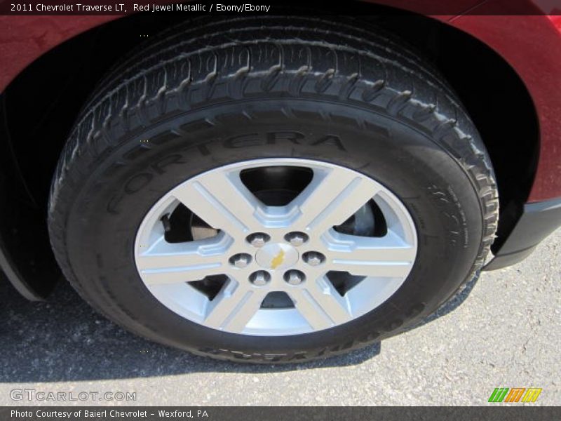 Red Jewel Metallic / Ebony/Ebony 2011 Chevrolet Traverse LT