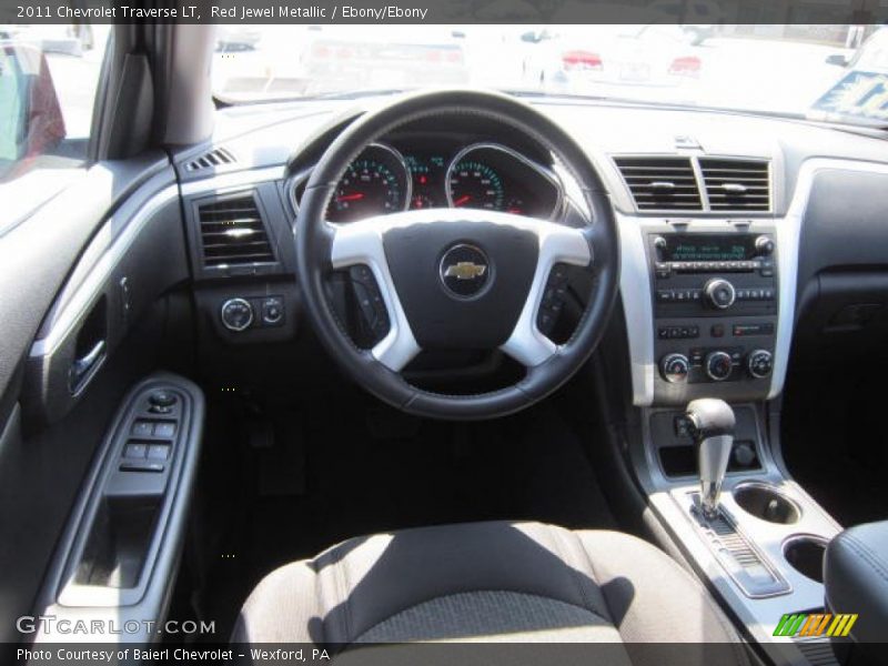 Red Jewel Metallic / Ebony/Ebony 2011 Chevrolet Traverse LT