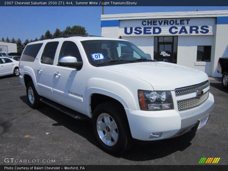 Summit White / Light Titanium/Ebony 2007 Chevrolet Suburban 1500 Z71 4x4