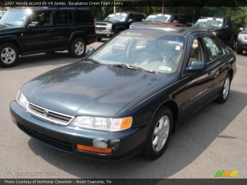 Eucalyptus Green Pearl / Ivory 1997 Honda Accord EX V6 Sedan