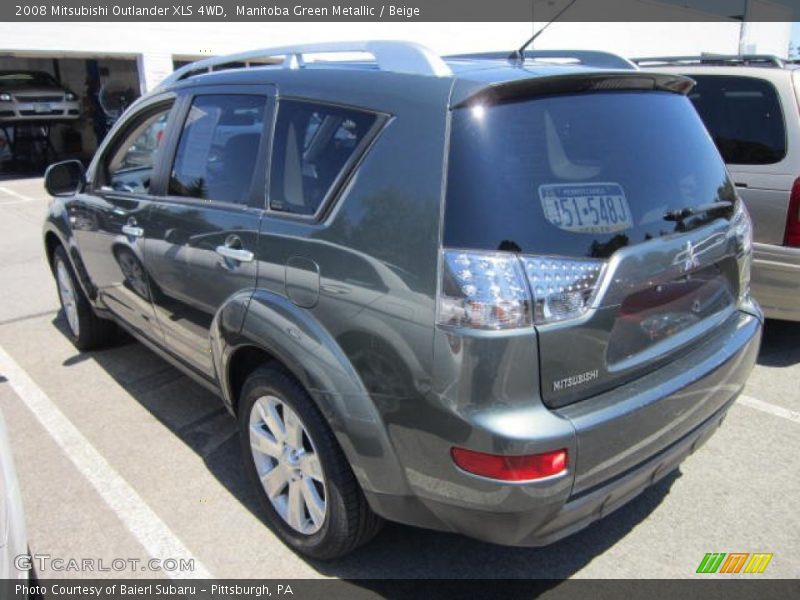 Manitoba Green Metallic / Beige 2008 Mitsubishi Outlander XLS 4WD