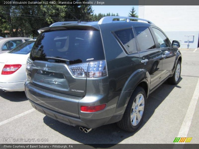 Manitoba Green Metallic / Beige 2008 Mitsubishi Outlander XLS 4WD