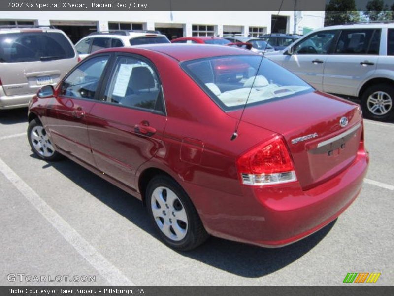 Radiant Red / Gray 2007 Kia Spectra EX Sedan