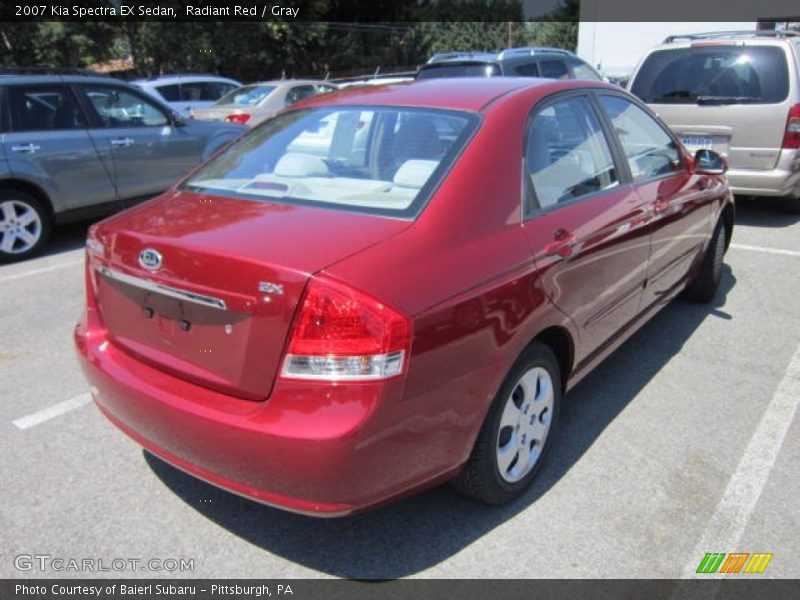 Radiant Red / Gray 2007 Kia Spectra EX Sedan