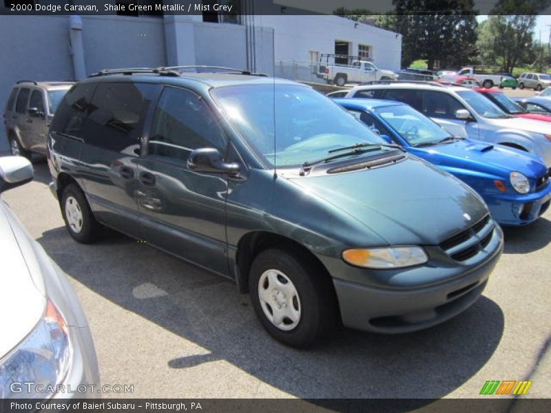 Shale Green Metallic / Mist Grey 2000 Dodge Caravan