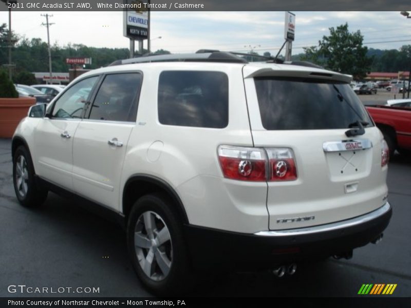White Diamond Tintcoat / Cashmere 2011 GMC Acadia SLT AWD