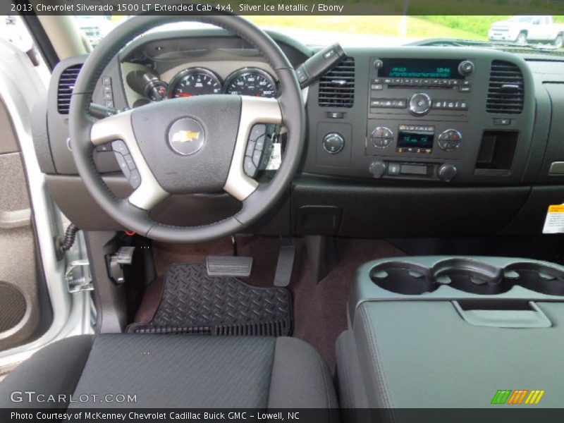 Silver Ice Metallic / Ebony 2013 Chevrolet Silverado 1500 LT Extended Cab 4x4