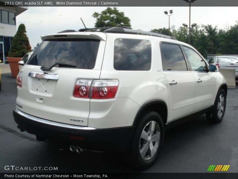 White Diamond Tintcoat / Cashmere 2011 GMC Acadia SLT AWD