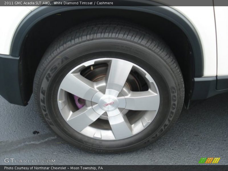 White Diamond Tintcoat / Cashmere 2011 GMC Acadia SLT AWD