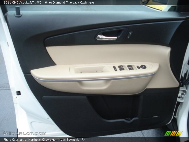 White Diamond Tintcoat / Cashmere 2011 GMC Acadia SLT AWD