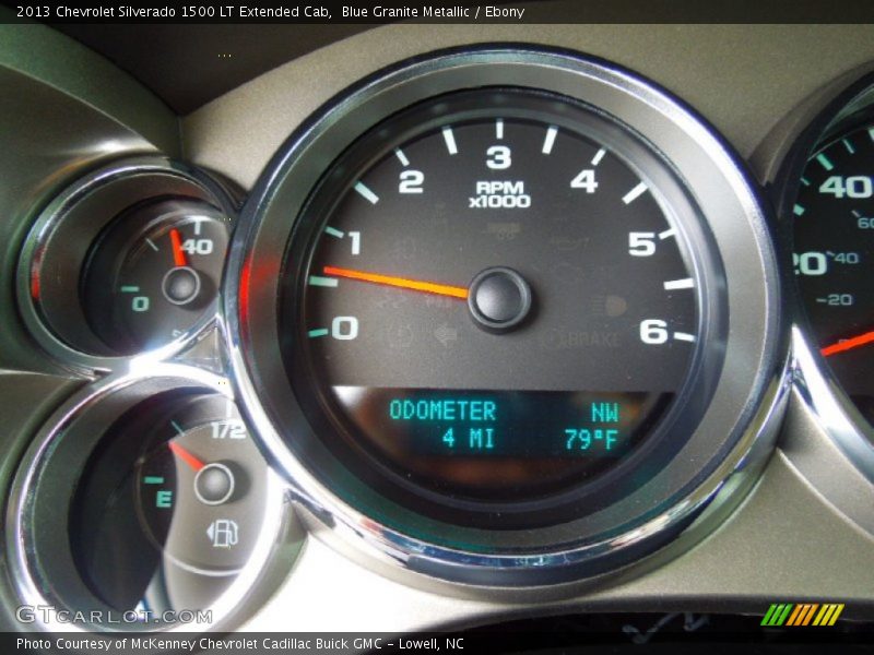 Blue Granite Metallic / Ebony 2013 Chevrolet Silverado 1500 LT Extended Cab