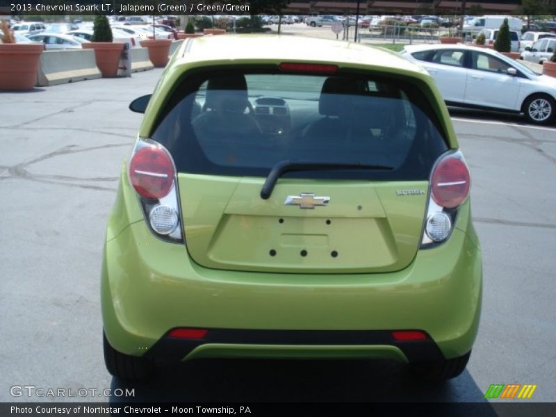 Jalapeno (Green) / Green/Green 2013 Chevrolet Spark LT