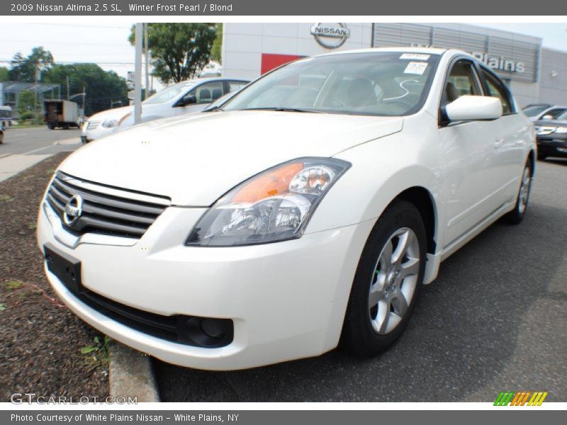 Winter Frost Pearl / Blond 2009 Nissan Altima 2.5 SL