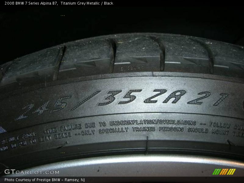 Titanium Grey Metallic / Black 2008 BMW 7 Series Alpina B7