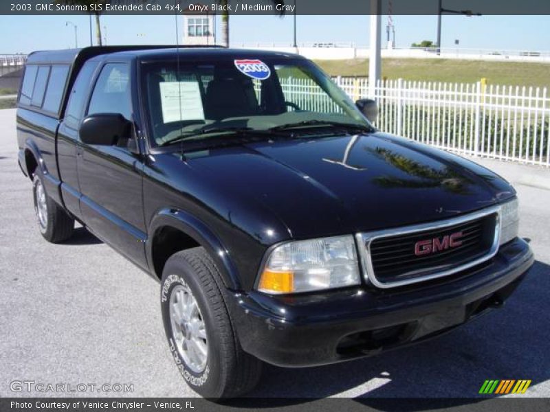 Onyx Black / Medium Gray 2003 GMC Sonoma SLS Extended Cab 4x4
