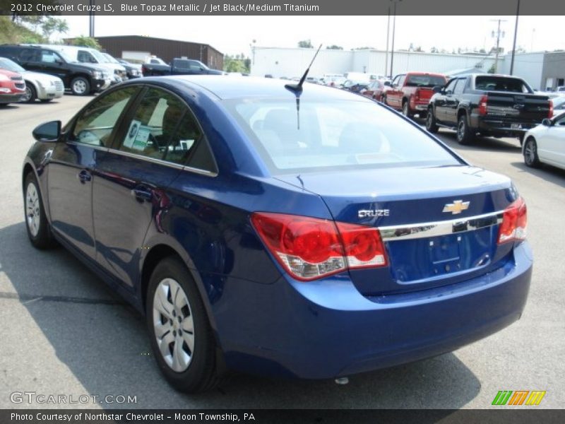 Blue Topaz Metallic / Jet Black/Medium Titanium 2012 Chevrolet Cruze LS