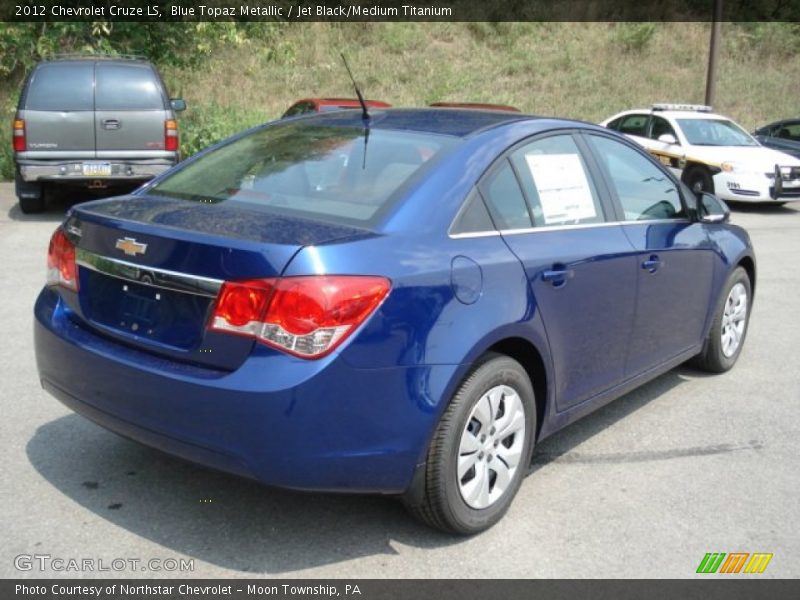 Blue Topaz Metallic / Jet Black/Medium Titanium 2012 Chevrolet Cruze LS
