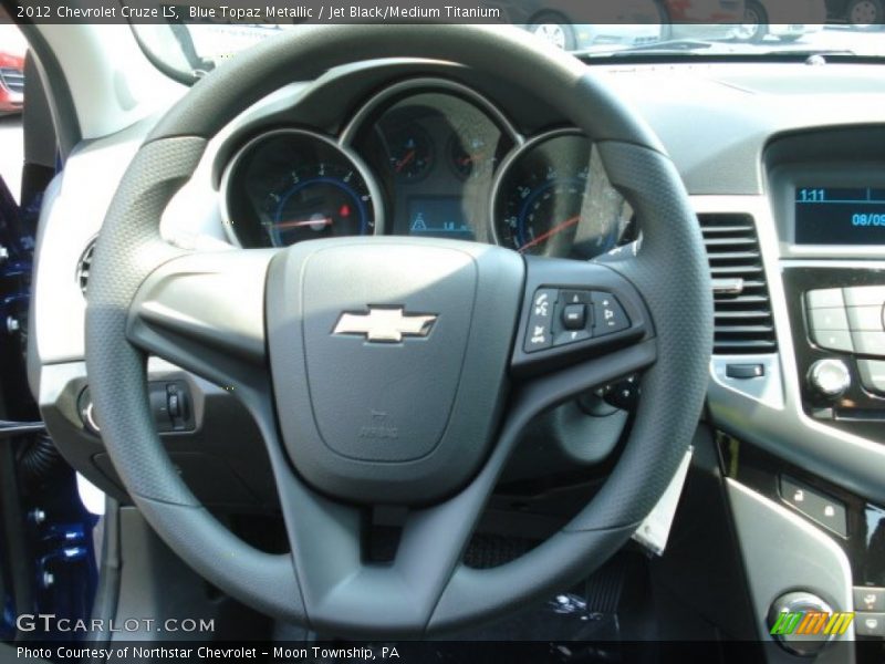 Blue Topaz Metallic / Jet Black/Medium Titanium 2012 Chevrolet Cruze LS