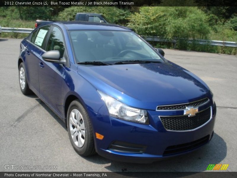 Blue Topaz Metallic / Jet Black/Medium Titanium 2012 Chevrolet Cruze LS