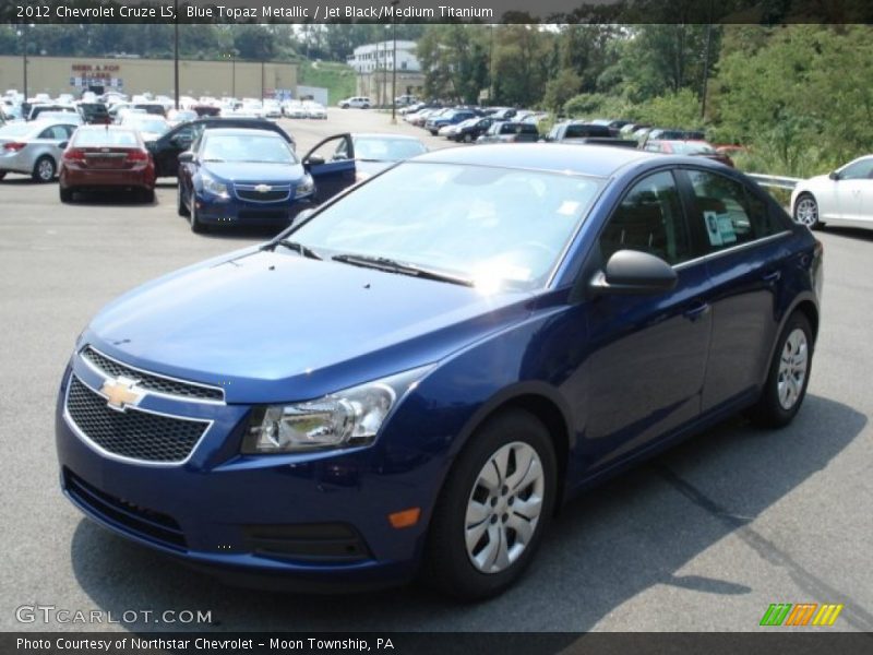 Blue Topaz Metallic / Jet Black/Medium Titanium 2012 Chevrolet Cruze LS