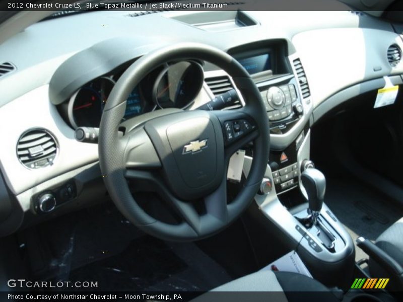 Blue Topaz Metallic / Jet Black/Medium Titanium 2012 Chevrolet Cruze LS