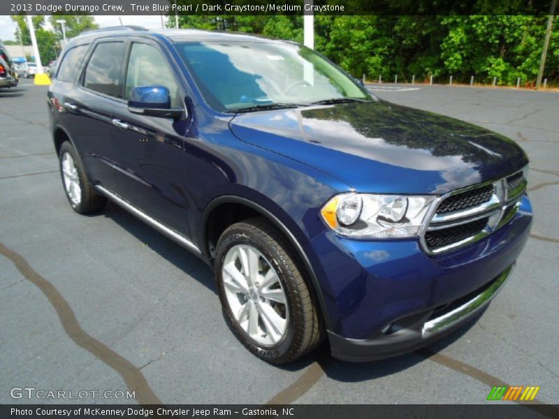 True Blue Pearl / Dark Graystone/Medium Graystone 2013 Dodge Durango Crew