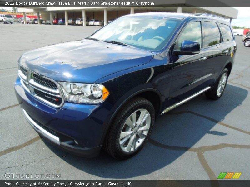 True Blue Pearl / Dark Graystone/Medium Graystone 2013 Dodge Durango Crew