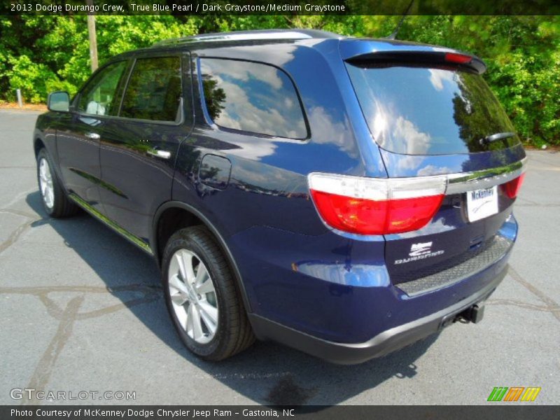 True Blue Pearl / Dark Graystone/Medium Graystone 2013 Dodge Durango Crew