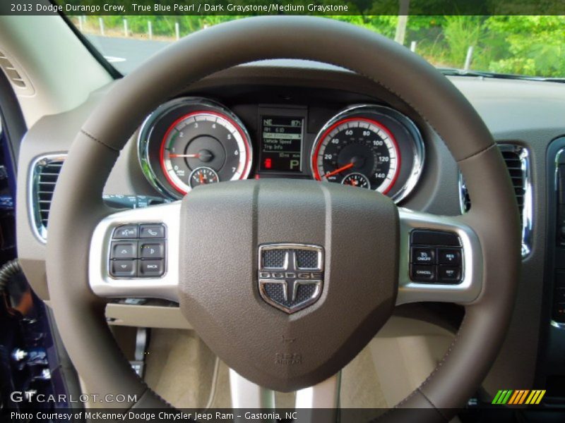 True Blue Pearl / Dark Graystone/Medium Graystone 2013 Dodge Durango Crew