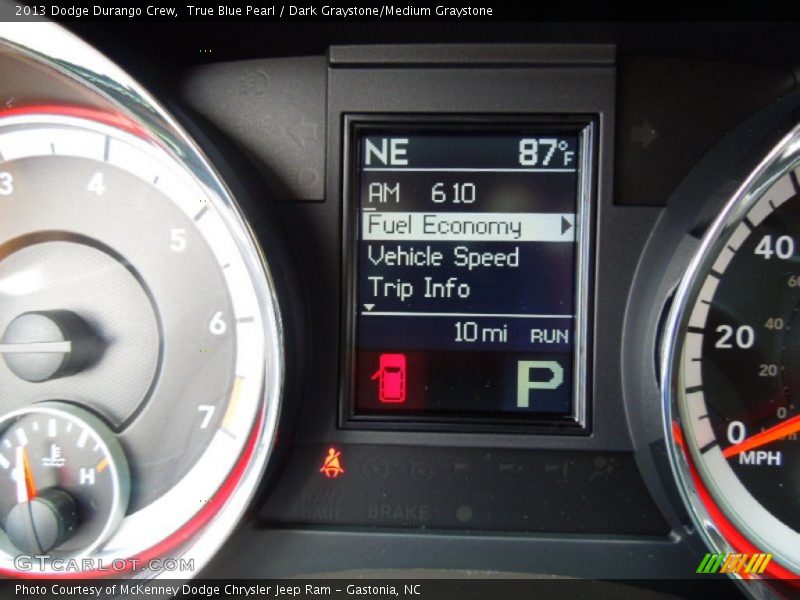 True Blue Pearl / Dark Graystone/Medium Graystone 2013 Dodge Durango Crew