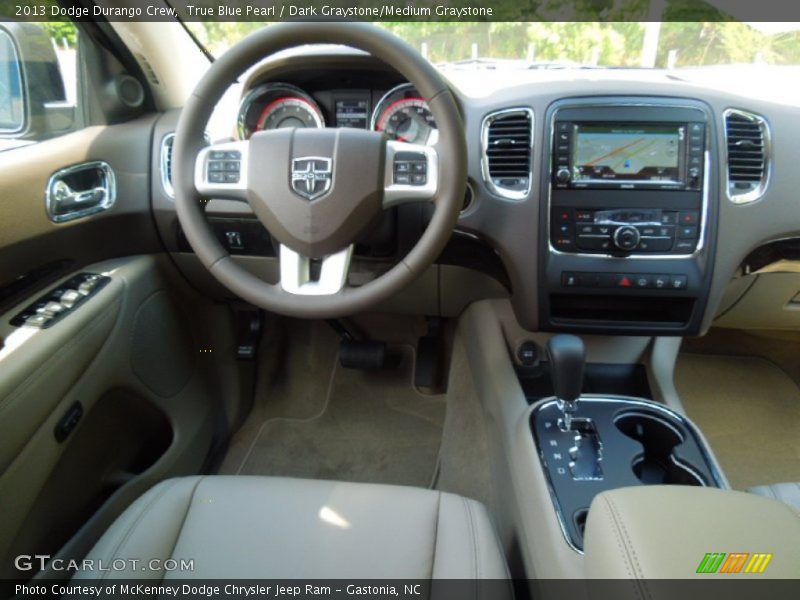 True Blue Pearl / Dark Graystone/Medium Graystone 2013 Dodge Durango Crew