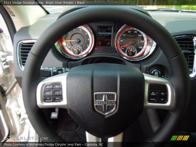 Bright Silver Metallic / Black 2013 Dodge Durango Crew