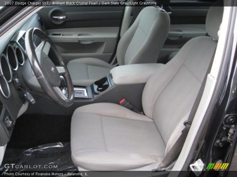 Brilliant Black Crystal Pearl / Dark Slate Gray/Light Graystone 2007 Dodge Charger SXT