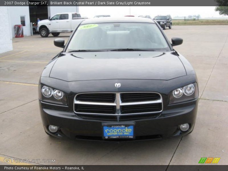 Brilliant Black Crystal Pearl / Dark Slate Gray/Light Graystone 2007 Dodge Charger SXT